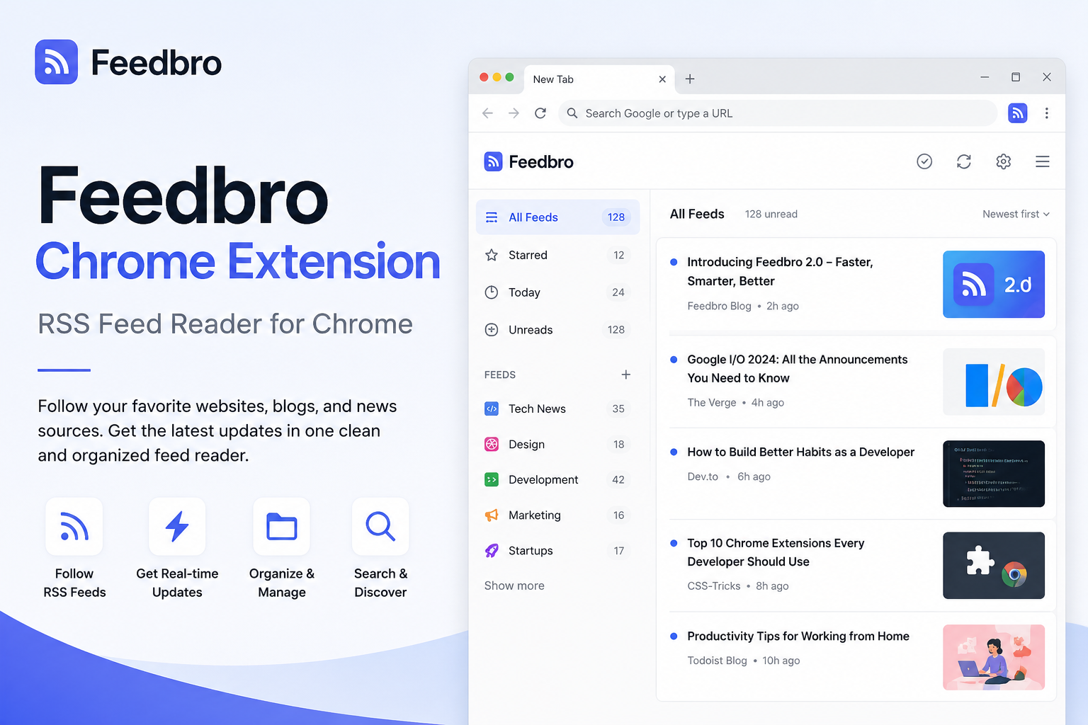 Feedbro Chrome Extension – RSS Feed Reader for Chrome