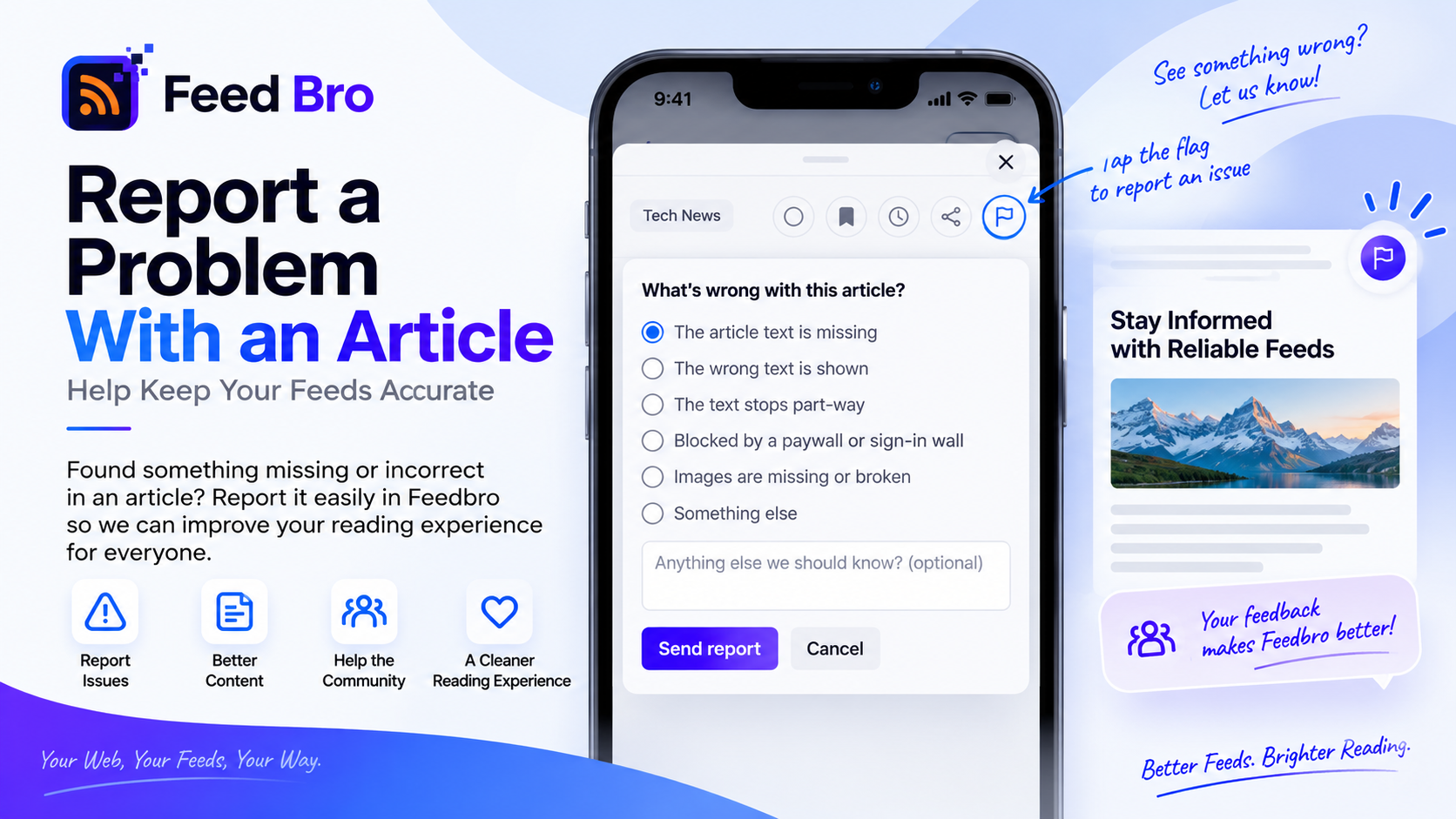 Something Wrong With an Article? Tell Us in One Tap