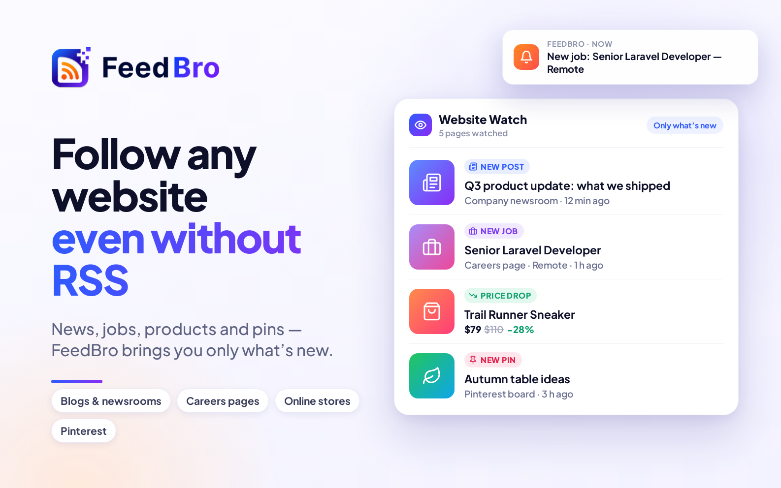 Follow Any Website — Even Without an RSS Feed