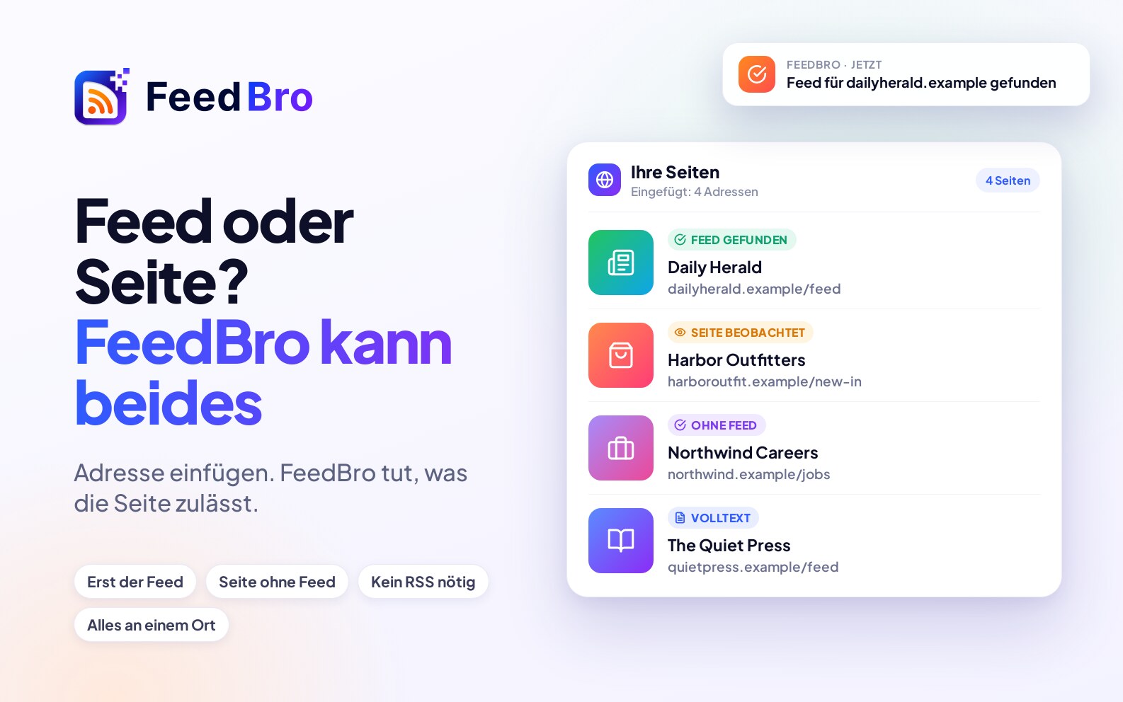 Braucht man noch RSS? Websites ohne Feed verfolgen