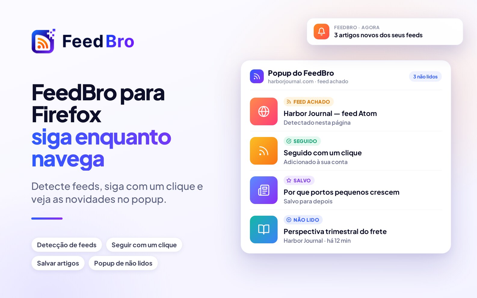 FeedBro para Firefox: a extensão leitora de RSS do feedbro.com