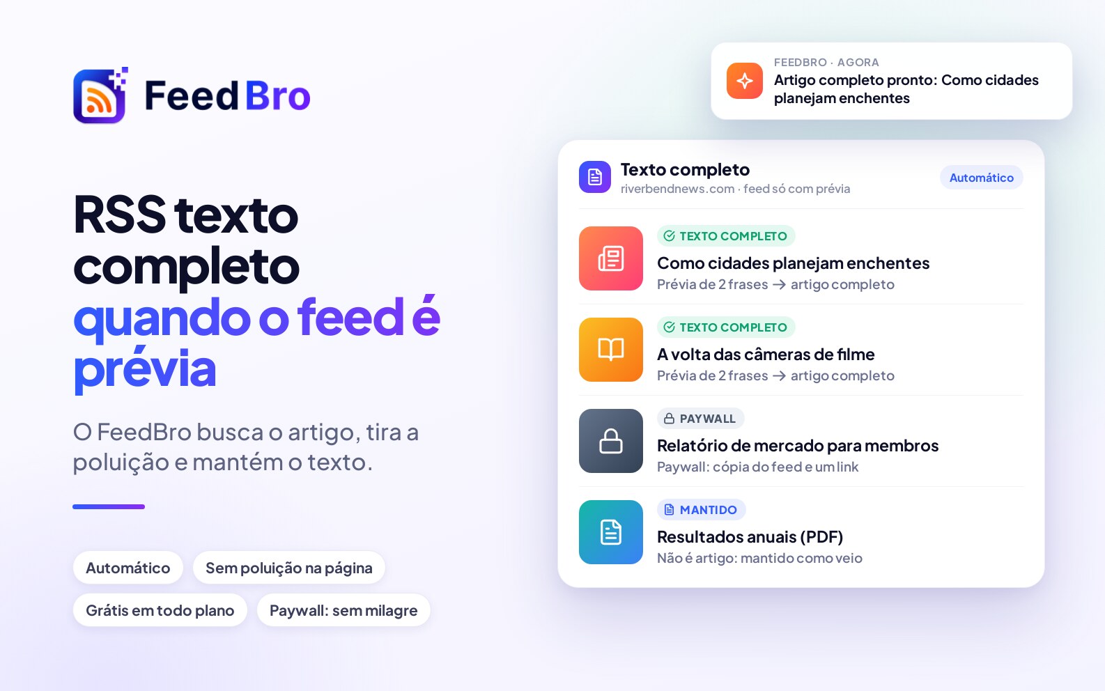 RSS com texto completo: o que fazer quando o feed só traz duas frases