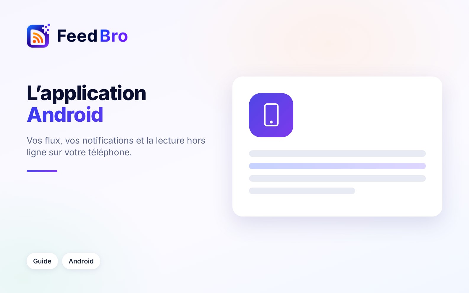 L’application Android de FeedBro