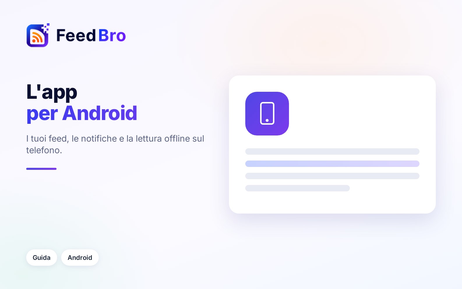 Come usare l'app FeedBro per Android