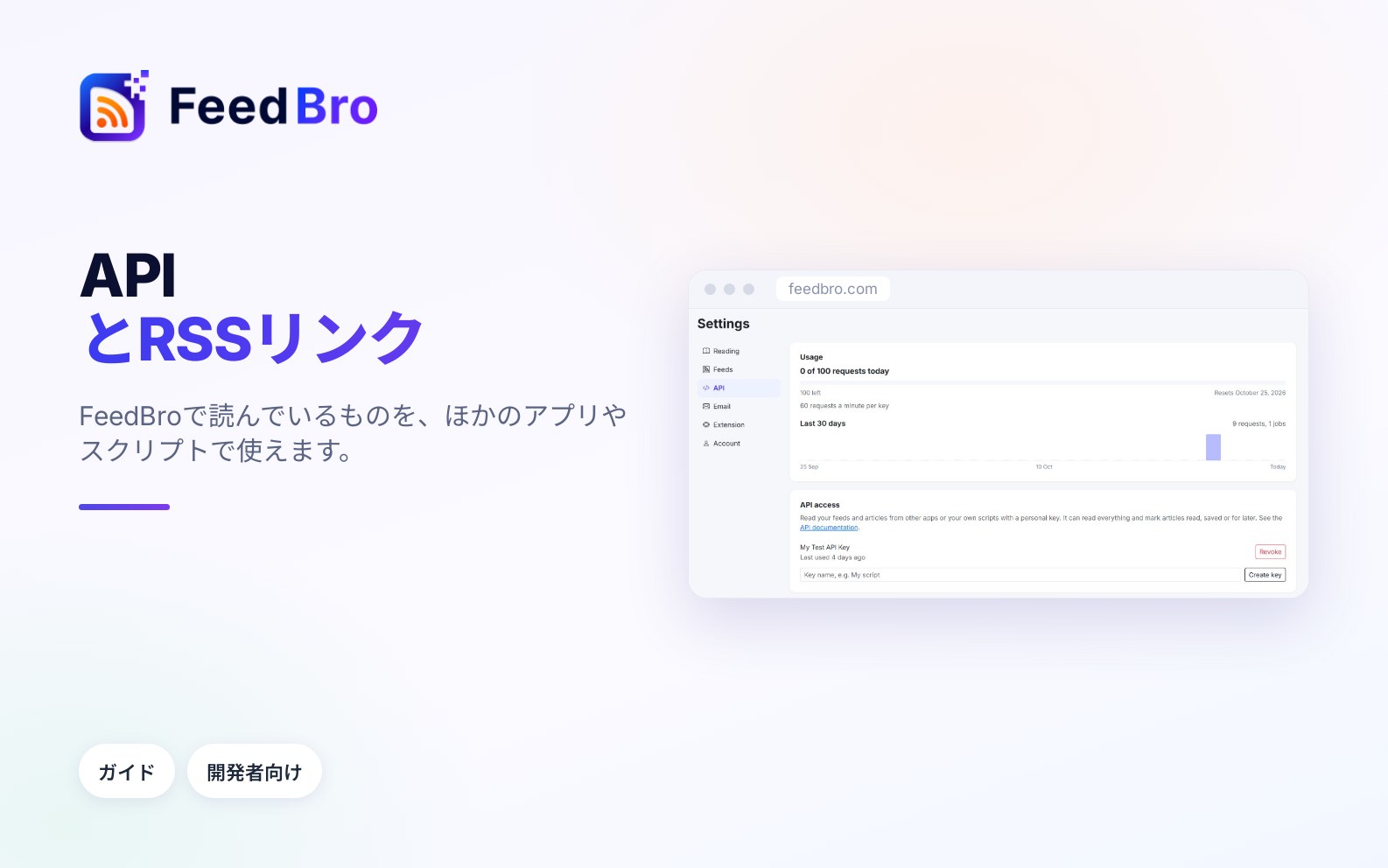 RSSリンクとAPI：FeedBroで読んでいるものをほかのアプリで使う