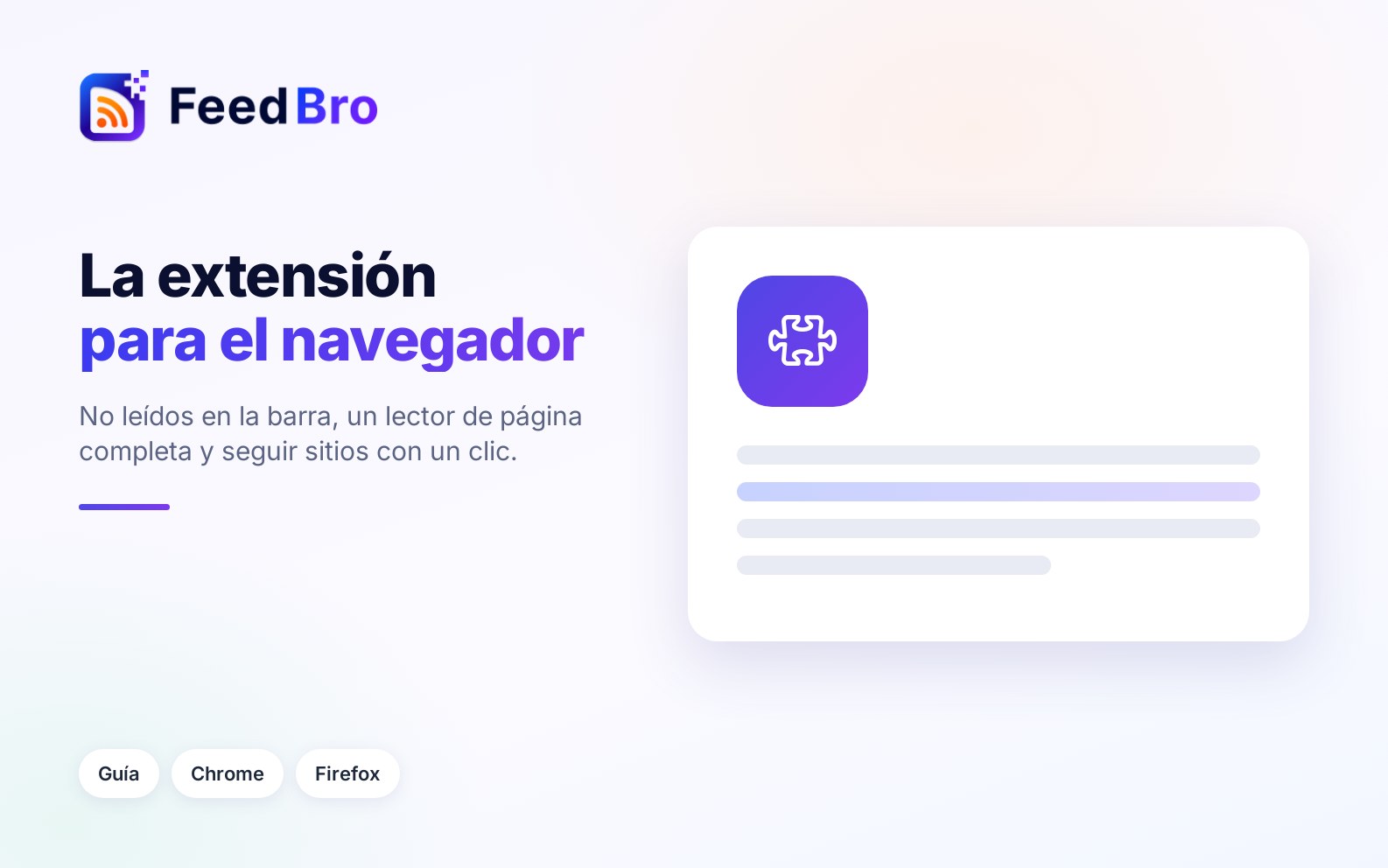 Cómo instalar y usar la extensión de FeedBro para el navegador