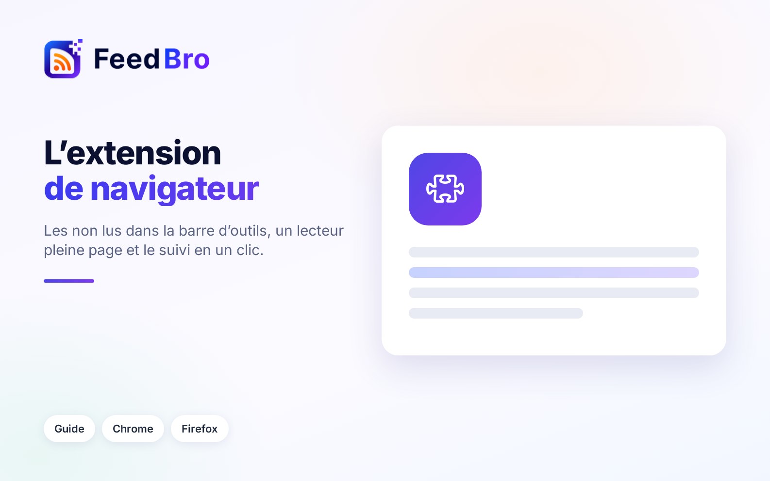 L’extension de navigateur FeedBro