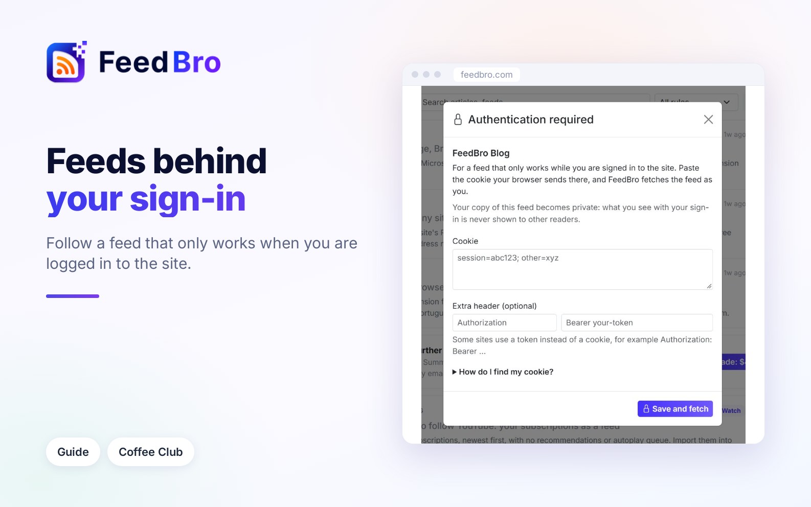 Reading feeds that need a sign-in