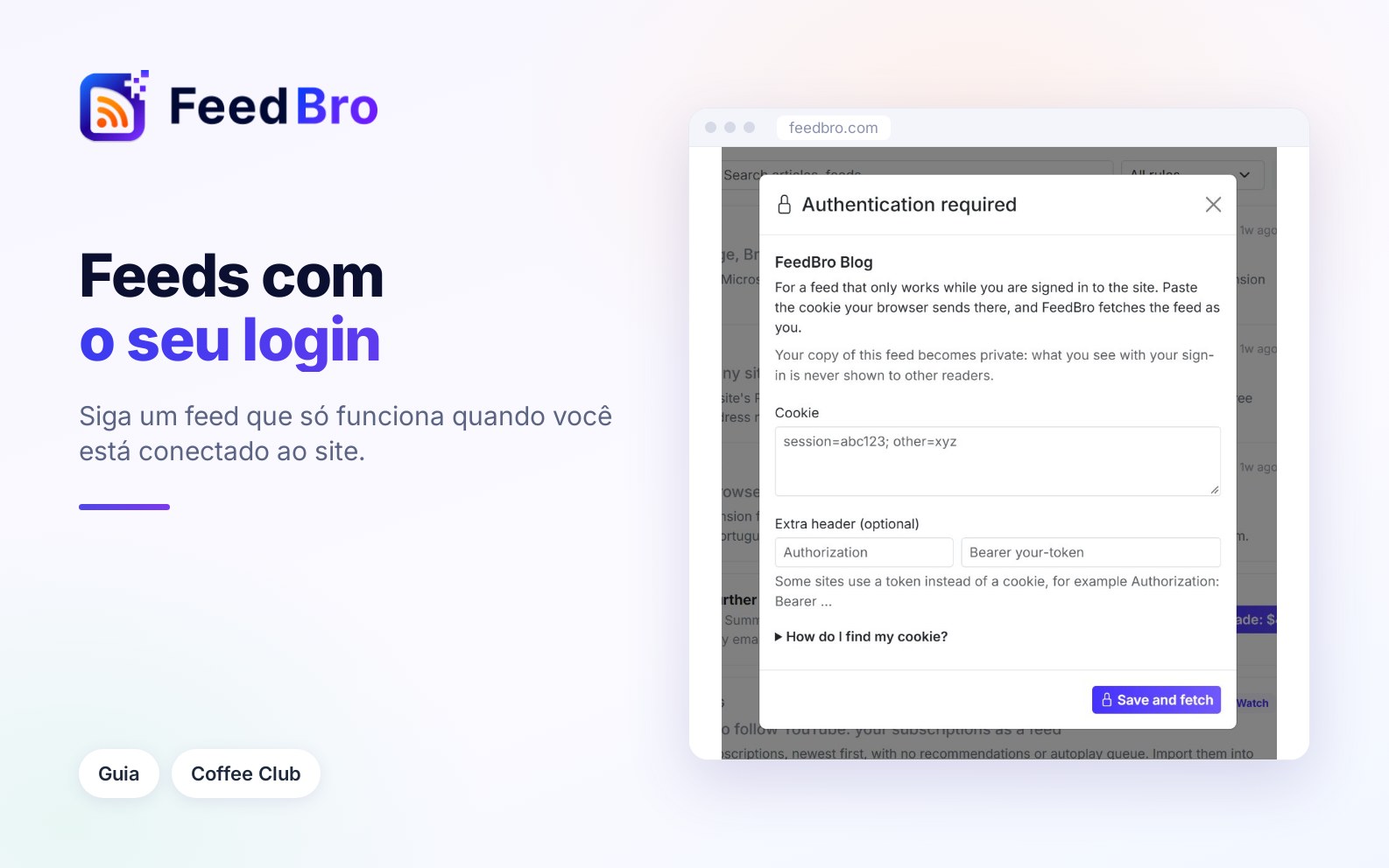 Como ler feeds que exigem login