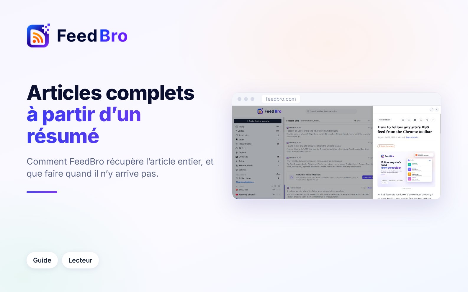 Articles complets quand un flux n’envoie qu’un résumé