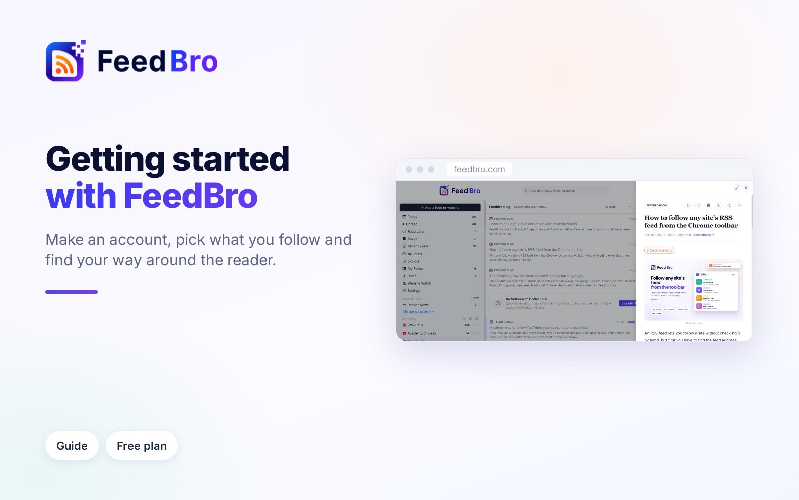 Getting started with FeedBro