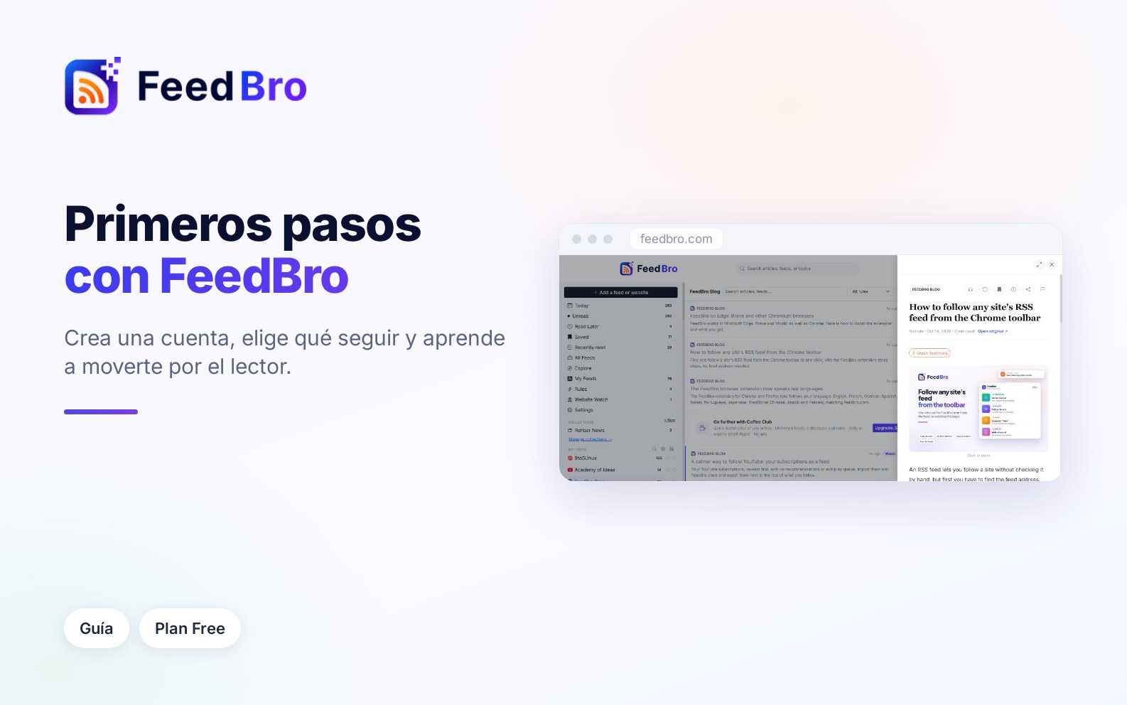 Primeros pasos con FeedBro