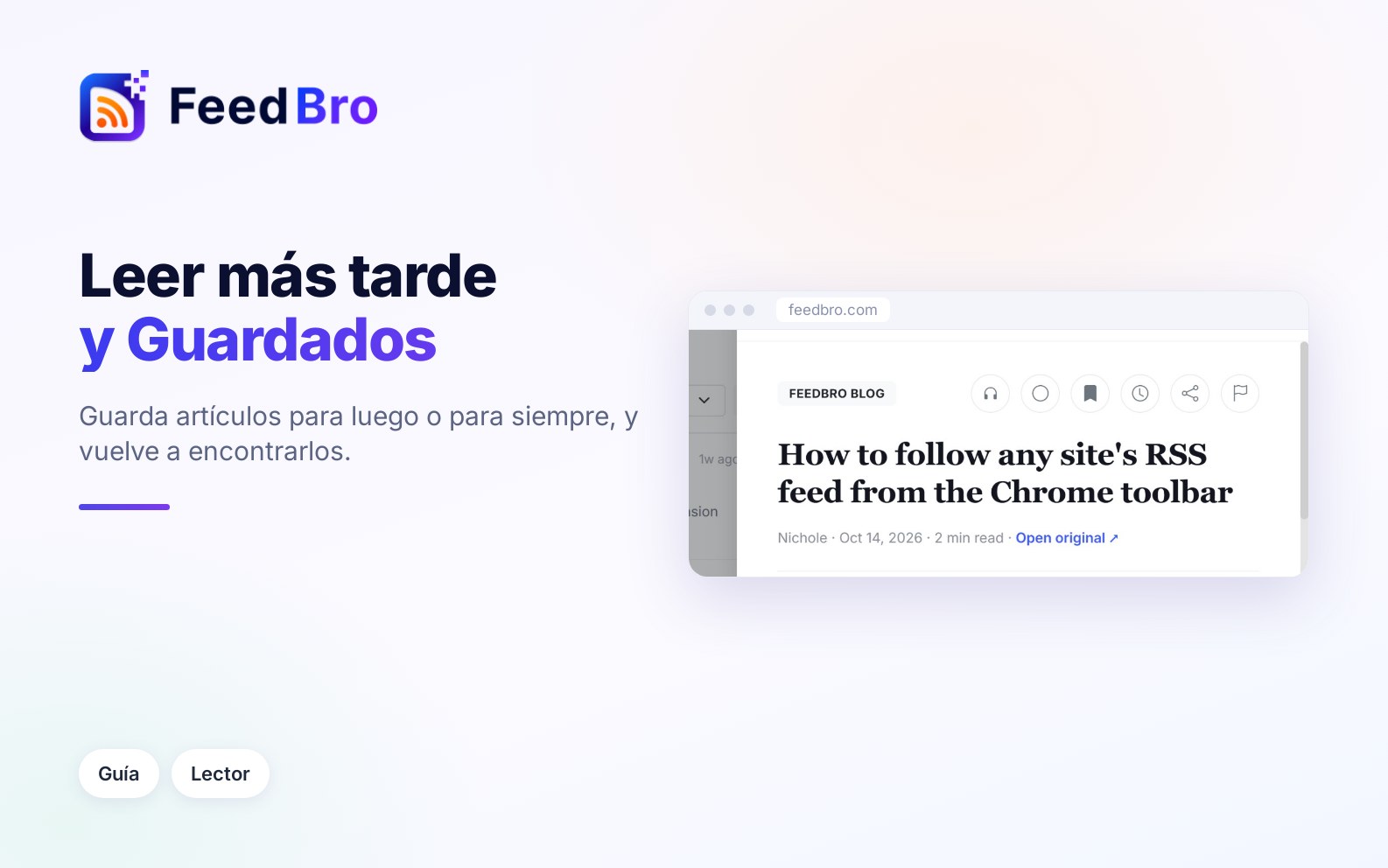 Cómo guardar artículos con Leer más tarde y Guardados