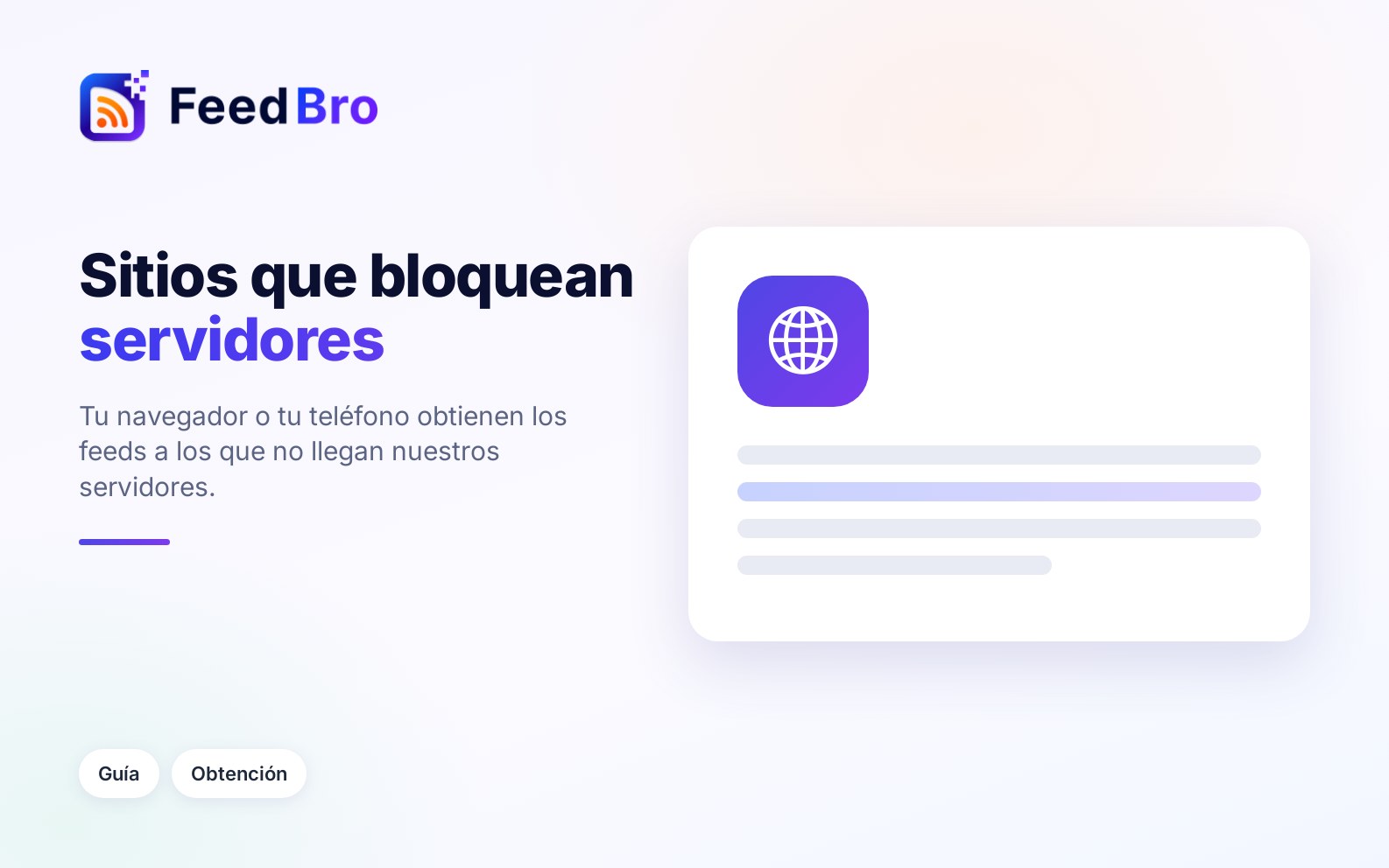 Cuando un sitio bloquea a FeedBro: obtener feeds desde tu dispositivo