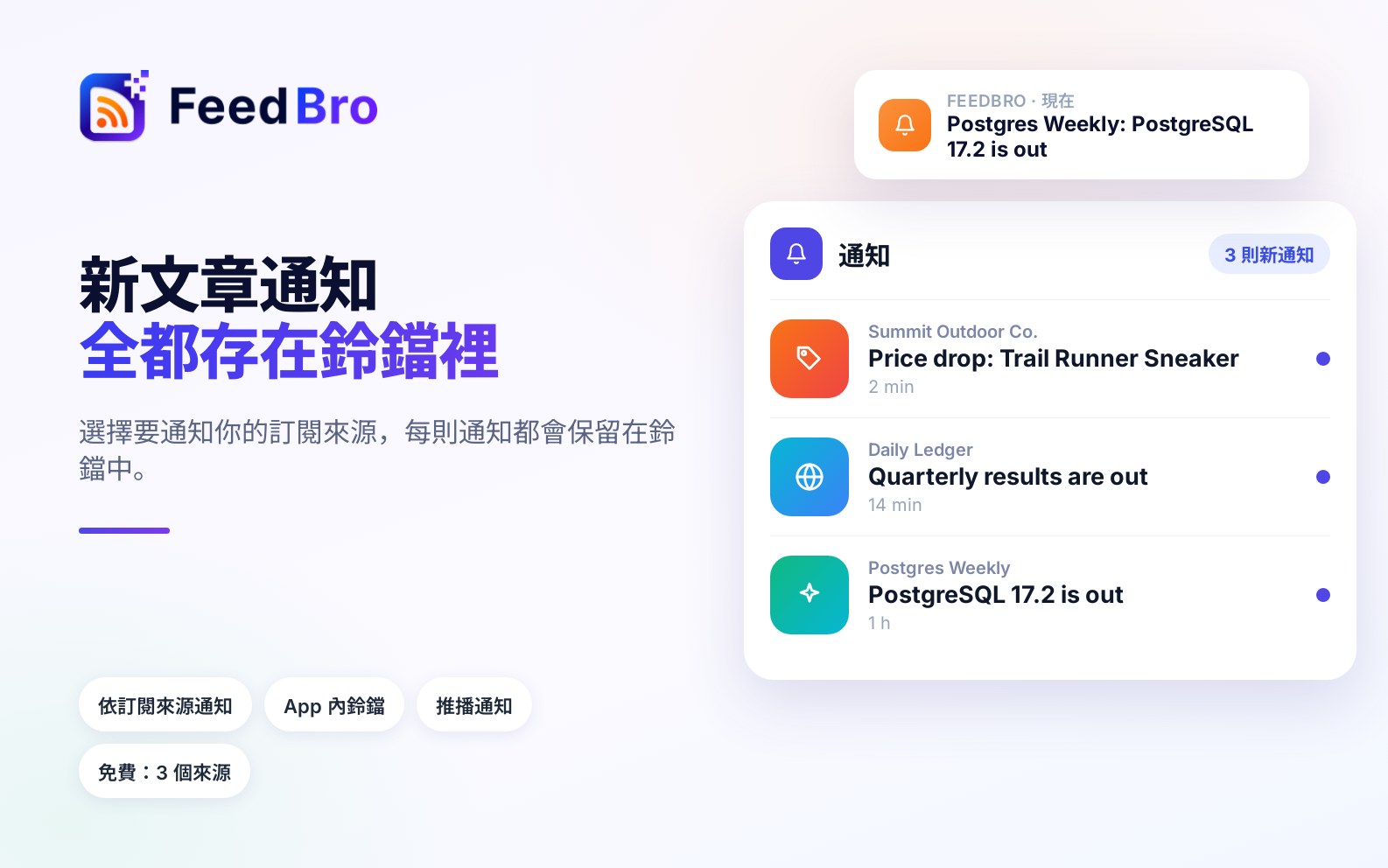 喜愛的網站一發布就通知你：新文章提醒與通知鈴