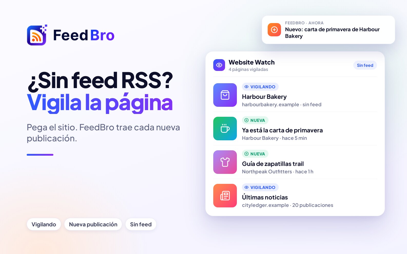 ¿Cómo me suscribo a un sitio web que no tiene feed RSS?