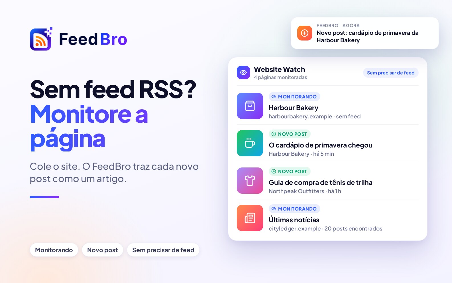 Como assinar um site que não tem feed RSS?